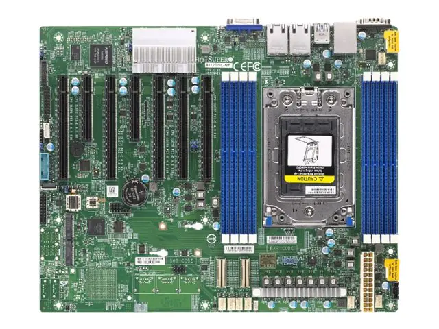 SUPERMICRO H12SSL-NT - Motherboard - ATX - Socket SP3 - USB 3.0 - 2 x 10 Gigabit LAN - Onboard-Grafik
