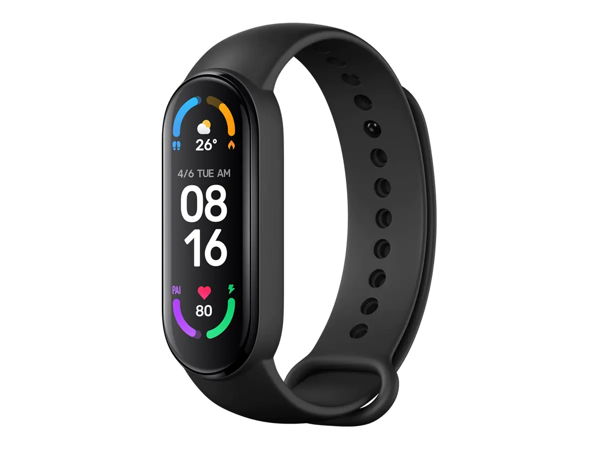 Xiaomi Mi Smart Band 6 - Aktivitätsmesser mit Band - TPU - schwarz - Handgelenkgröße: 155-219 mm - Anzeige 4 cm (1.56") - Bluetooth - 12.8 g