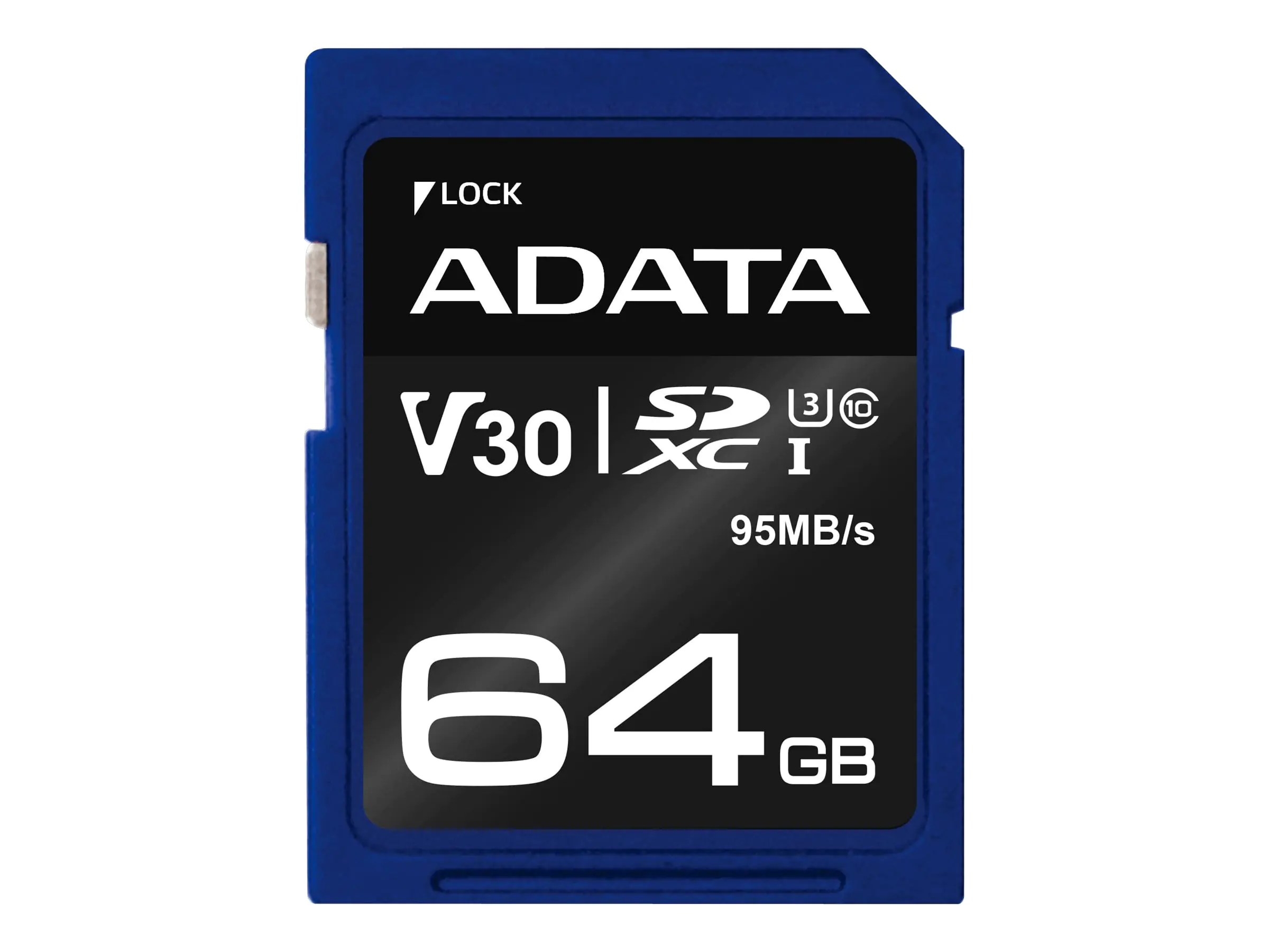 ADATA Premier Pro - Flash-Speicherkarte - 64 GB - Video Class V30 / UHS-I U3 / Class10 - SDXC UHS-I