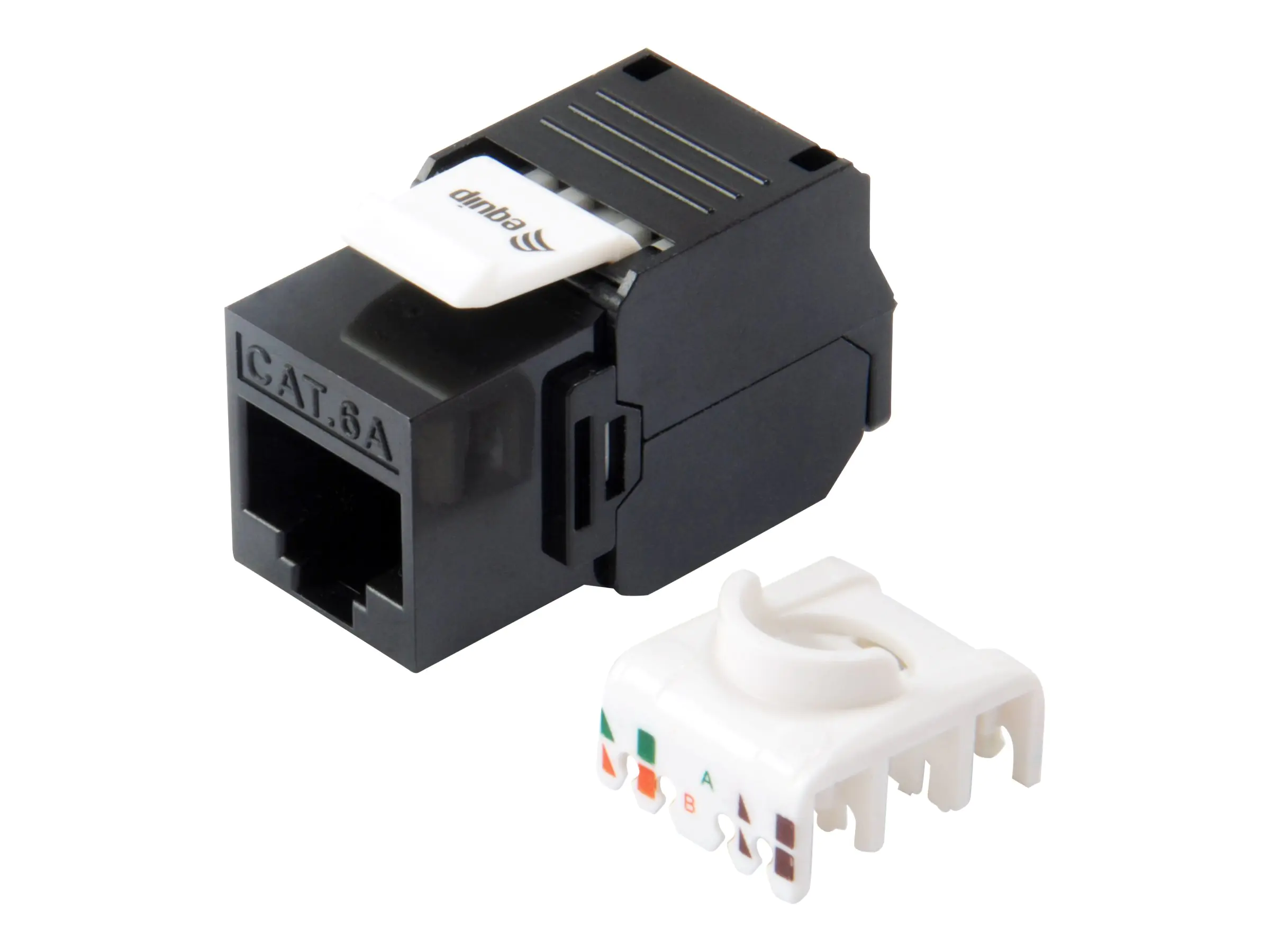 equip Pro - Keystone Jack - CAT 6a - UTP - RJ-45 - Schwarz (Packung mit 8)