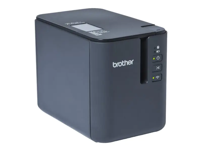 Brother Beschriftungsgerät P900Wc inkl. TZe-Schriftbandkassette (36 mm x 8 m, schwarz auf weiß), Netzadapter, Netzkabel, USB-Kabel