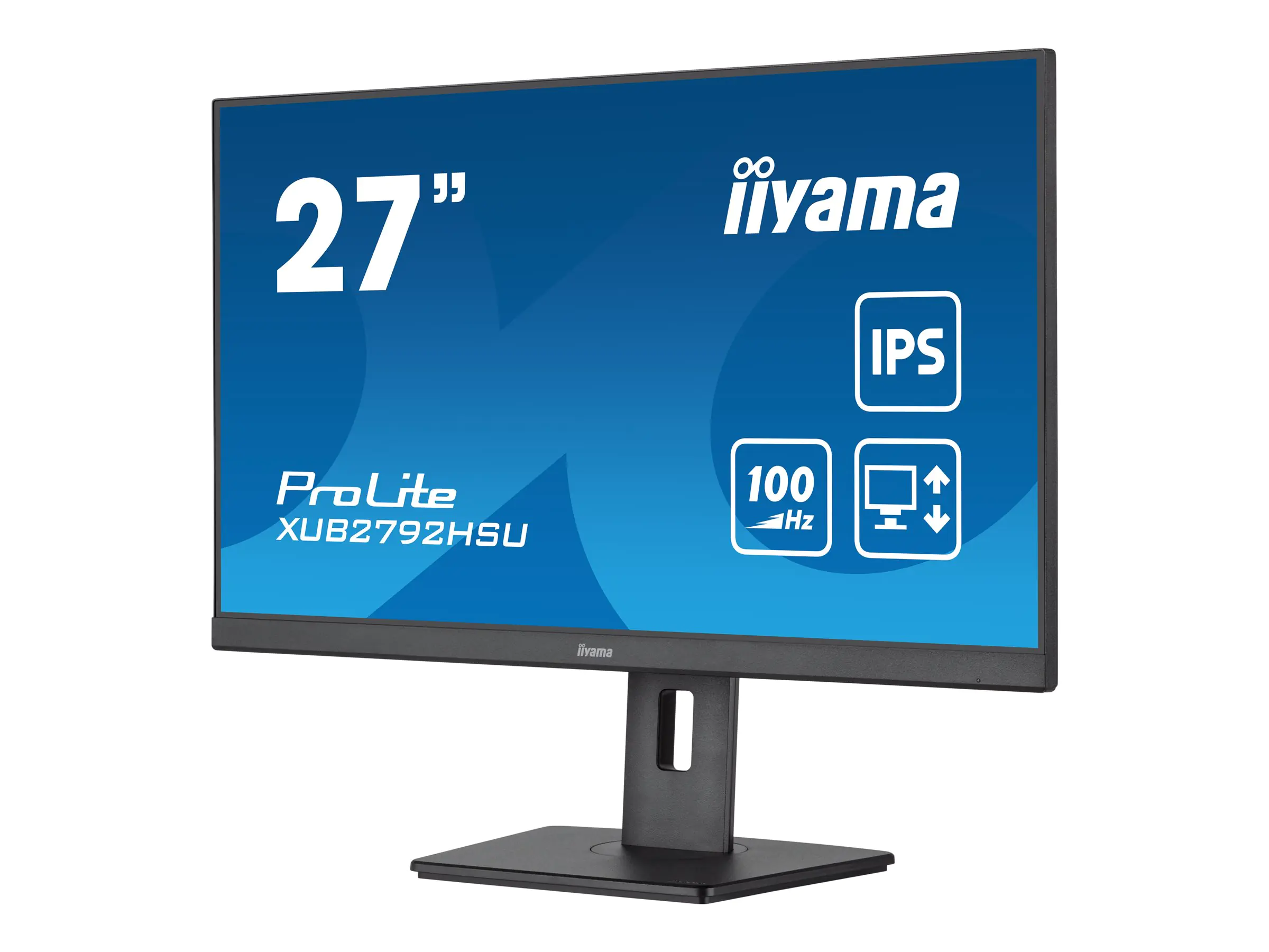 iiyama ProLite XUB2792HSU-B6 - LED-Monitor - 68.6 cm (27") - 1920 x 1080 Full HD (1080p) @ 100 Hz - IPS - 250 cd/m² - 1300:1 - 0.4 ms - HDMI, DisplayPort - Lautsprecher - mattschwarz