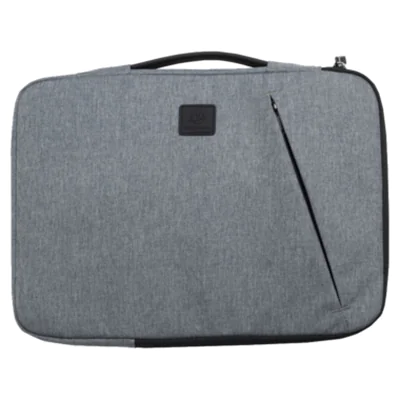 Exacompta Notebookhülle Sleeve 37 x 28 x 2,5 cm (B x H x T) Minifronttasche mit Reißverschluss Polyester, 100 % recycelt business grau