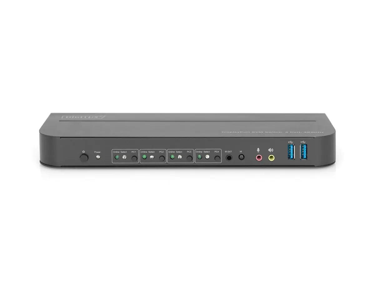 DIGITUS - KVM-/Audio-Switch - 4 x KVM/Audio - 1 lokaler Benutzer - Desktop