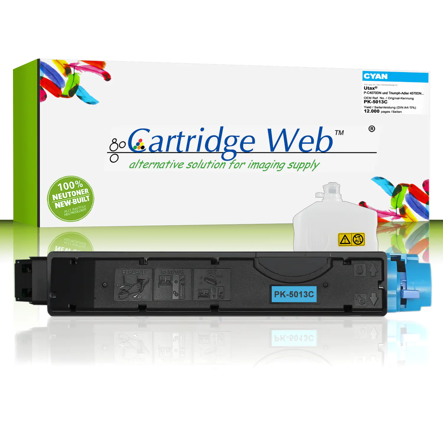 CartridgeWeb Toner kompatibel zu Utax 1T02NTCUT0 PK-5013C Cyan 12.000 Seiten 1 Stück CartridgeWeb Toner kompatibel zu Utax 1T02NTCUT0 PK-5013C Cyan 12.000 Seiten 1 Stück