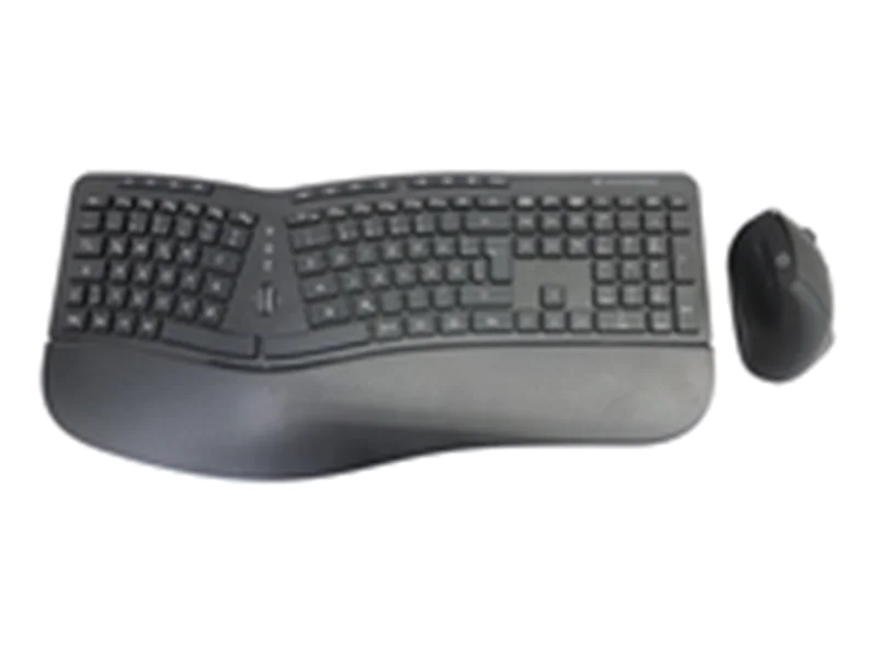Conceptronic ORAZIO ERGO Kabelloses Set aus ergonomischer Tastatur und vertikaler Maus, deutsch, Volle Größe (100%), Kabellos, RF Wireless, QWERTZ, Schwarz, Maus enthalten ORAZIO02DE