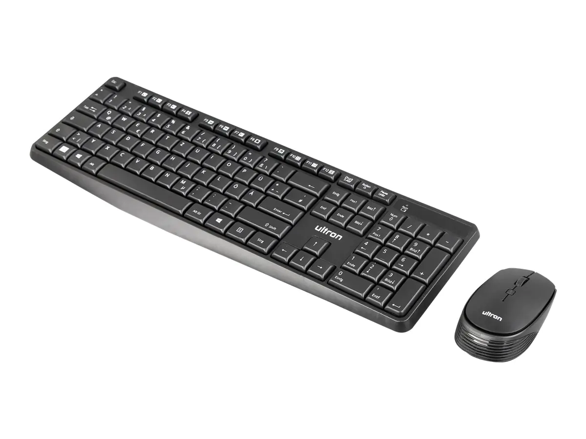 Ultron UMC-300 - Tastatur-und-Maus-Set - kabellos - 2.4 GHz - QWERTZ - Deutsch