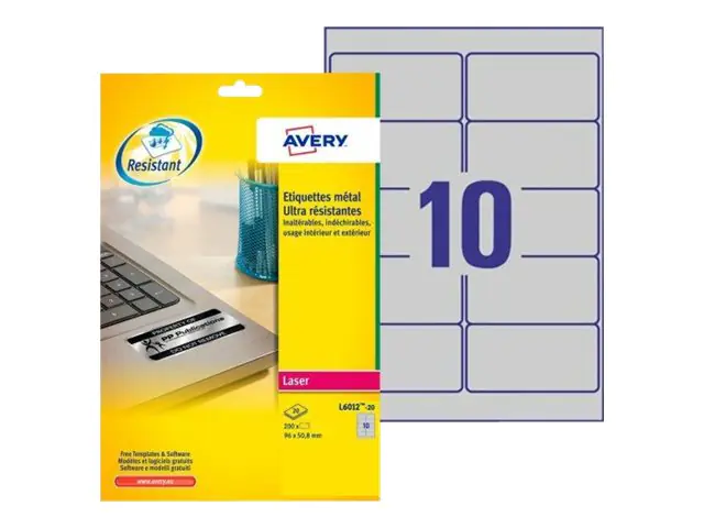 Avery Zweckform Typenschildetikett L6012-20 96x50,8mm 200 St./Pack.