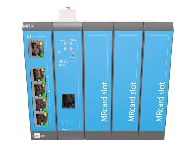 INSYS icom MRX MRX5 DSL - Annex-B - Router - DSL-Modem 5-Port-Switch - an DIN-Schiene montierbar