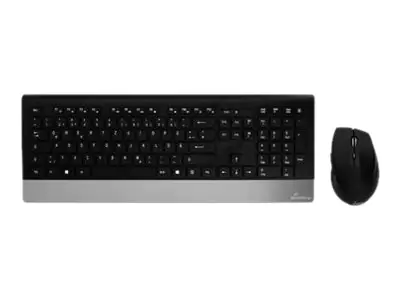MediaRange MROS105 - Tastatur-und-Maus-Set - kabellos - 2.4 GHz - QWERTZ - Black Silver MediaRange MROS105 - Tastatur-und-Maus-Set - kabellos - 2.4 GHz - QWERTZ - Black Silver