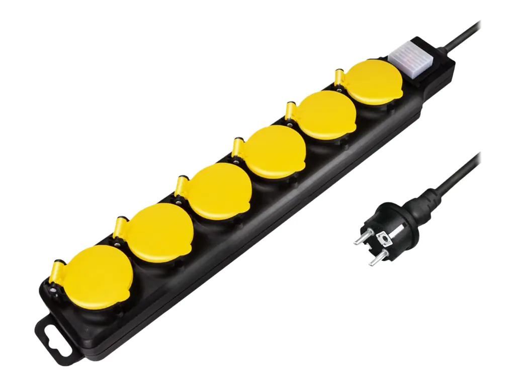 LogiLink Steckdosenleiste - Wechselstrom 250 V - 3680 Watt - Ausgangsanschlüsse: 4 (4 x CEE 7/3) LPS254