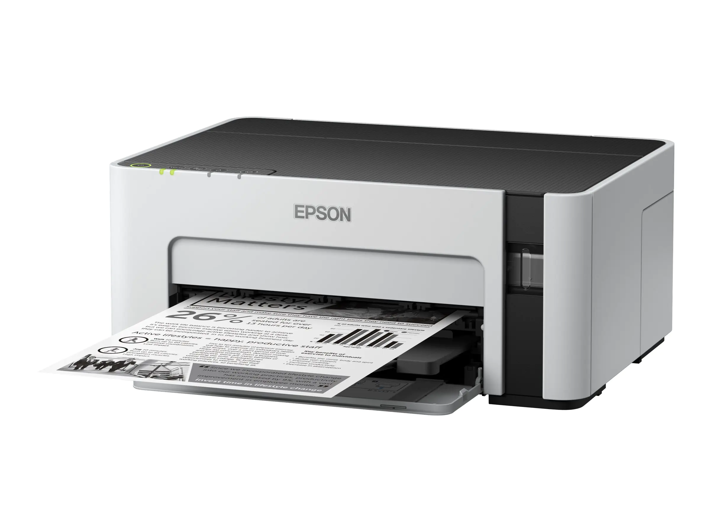 Epson EcoTank ET-M1120 - Drucker - s/w - Tintenstrahl - nachfüllbar - A4/Legal - 1440 x 720 dpi - bis zu 15 Seiten/Min. - Kapazität: 150 Blätter - USB 2.0
