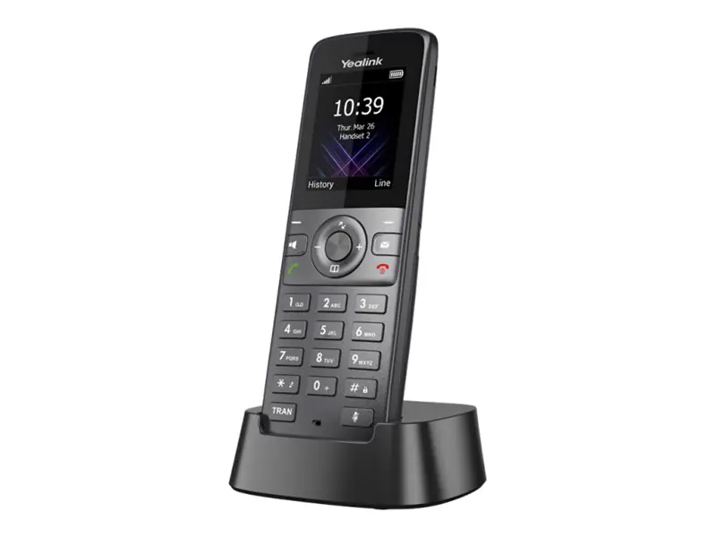 Yealink W74H - Schnurloses Erweiterungshandgerät - mit Bluetooth-Schnittstelle mit Rufnummernanzeige - DECT - dreiweg Anruffunktion - Space-grau