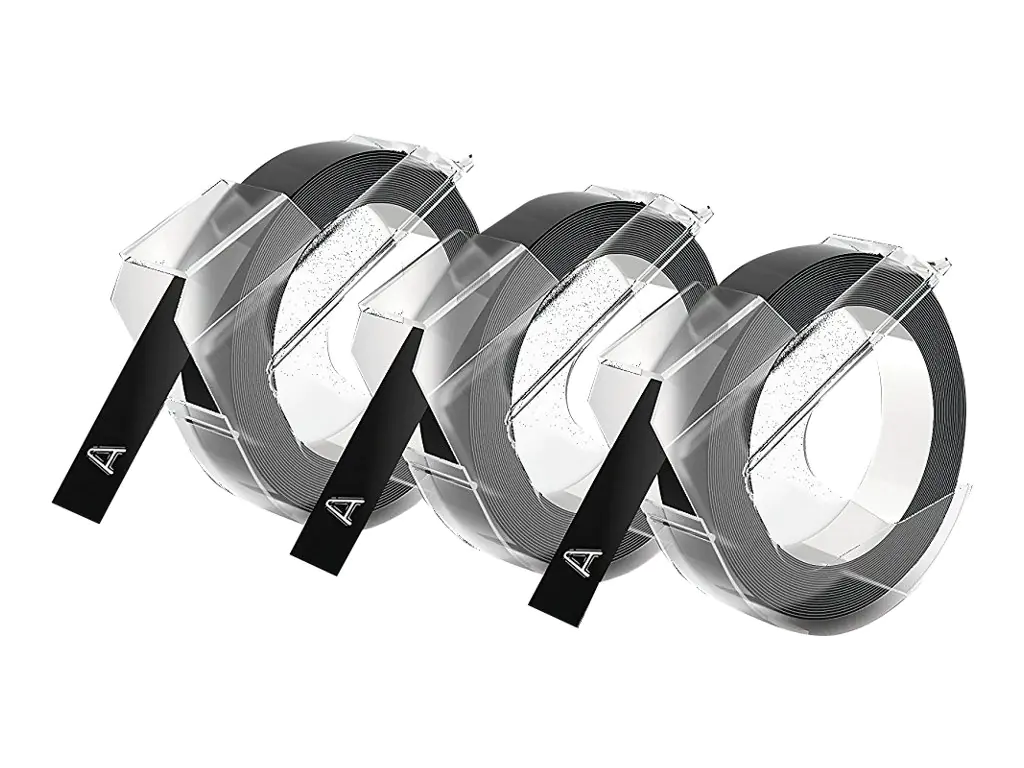 Dymo Selbstklebend - Schwarz - Rolle (0,9 cm x 3 m) 3 Rolle(n) Blisterverpackung