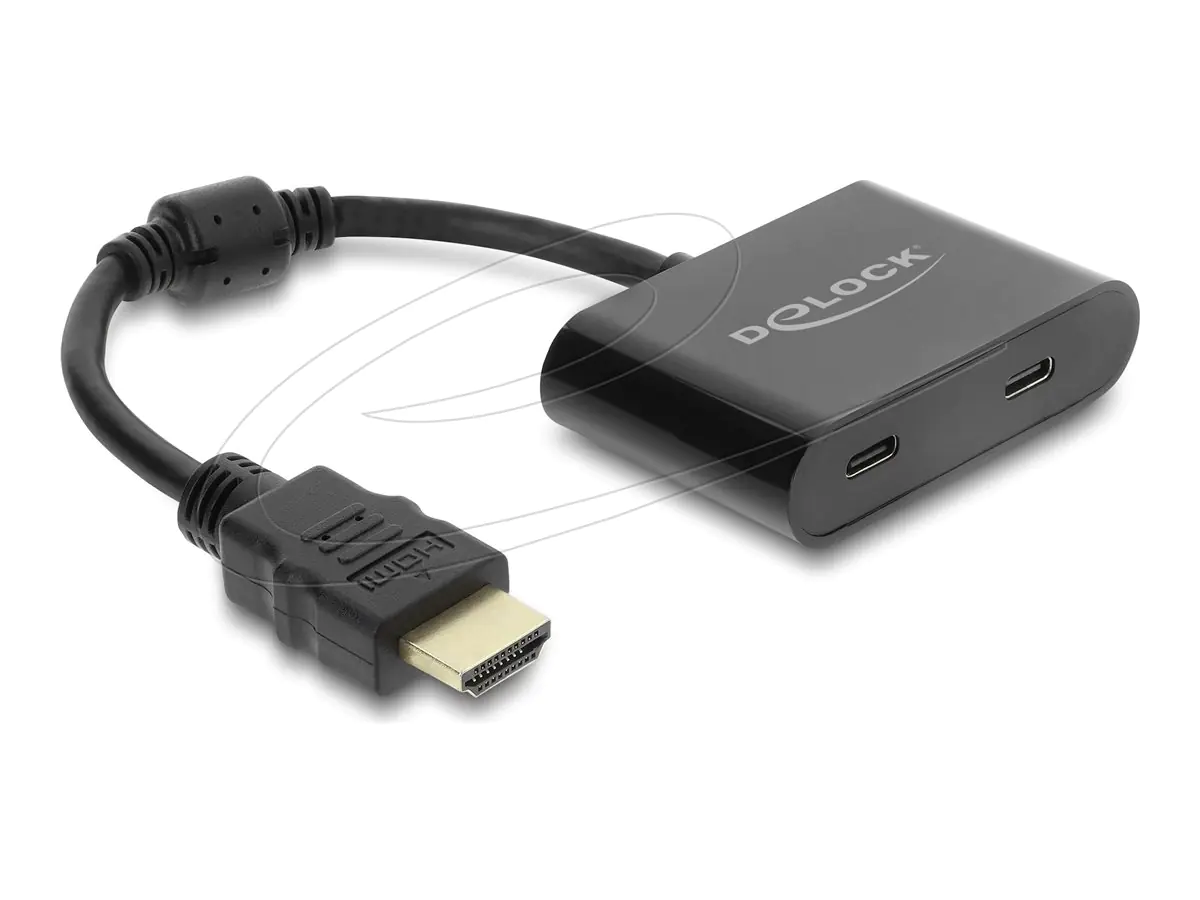 Delock Adapterkabel - HDMI männlich zu USB-C weiblich - 18 cm - Schwarz - HDR-Unterstützung,