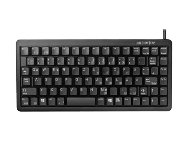 CHERRY Compact-Keyboard G84-4100 - Tastatur - PS/2, USB - Deutsch - Schwarz