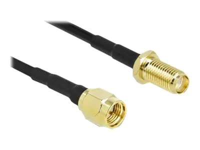 Delock - Antennenkabel - SMA Stecker zu SMA Gefäß - 7.5 m - Koax - Schwarz