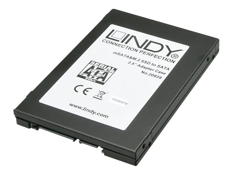 Lindy mSATA & M.2 auf SATA 2,5" Adaptergehäuse - Laufwerksschachtadapter - 2,5" auf mSATA / M.2
