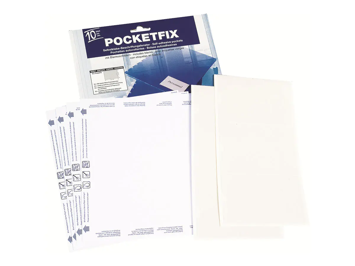DURABLE Selbstklebetasche POCKETFIX 807719 74x105mm 10 St./Pack.