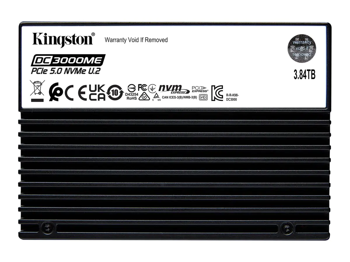 Kingston DC3000ME - SSD - Enterprise - verschlüsselt - 3.84 TB - intern - 2.5" (6.4 cm) SEDC3000ME/3T8