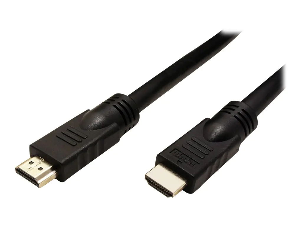 Roline - Ultra High Speed - HDMI-Kabel mit Ethernet - HDMI männlich zu HDMI männlich - 20 m - abgeschirmt - Schwarz - aktiv, 2160p-Unterstützung, unterstützt 4K 60 Hz (3840 x 2160)
