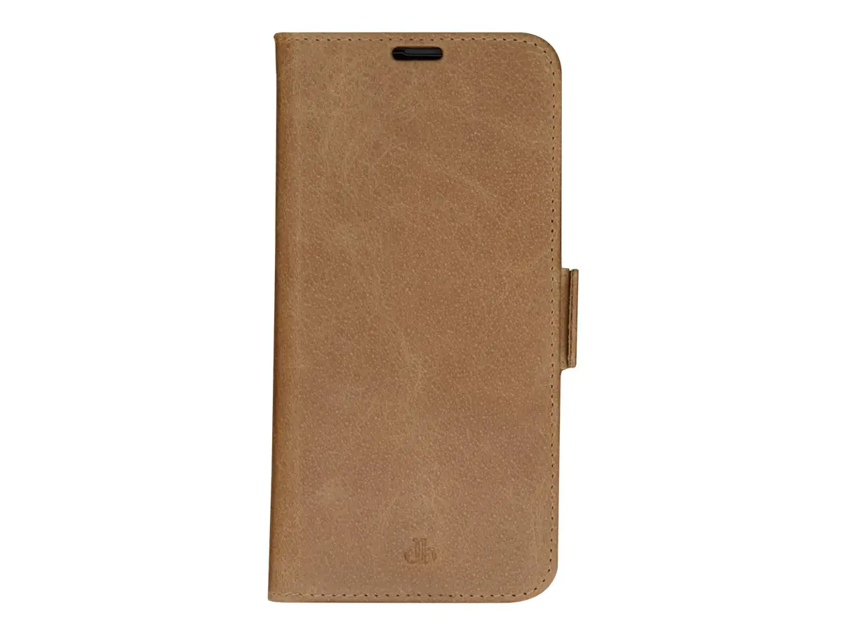 dbramante1928 Copenhagen Slim - Flip-Hülle für Mobiltelefon - genarbtes Leder - Hellbraun - für Apple iPhone 14 Plus
