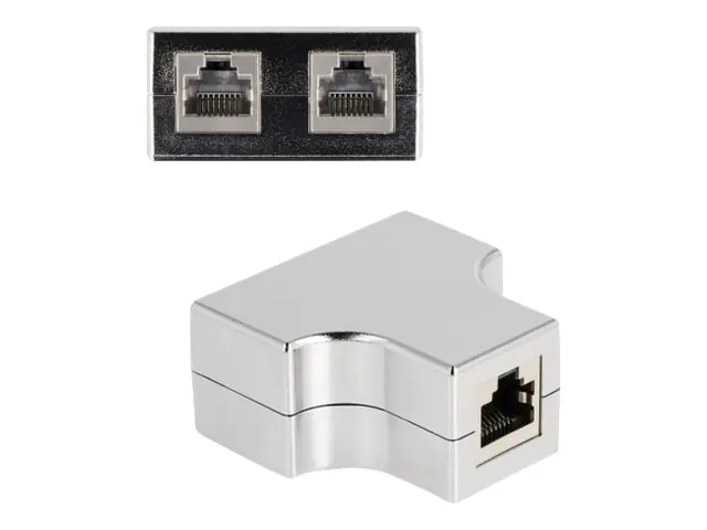 Delock - Netzwerkadapter - RJ-45 (W) zu RJ-45 (W) - STP - CAT 5e