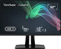 ViewSonic ColorPro VP3256-4K - LED-Monitor - 81.3 cm (32") (31.5" sichtbar) - 3840 x 2160 4K UHD (2160p) @ 60 Hz - IPS - 350 cd/m² - 1000:1 - 5 ms - 2xHDMI, DisplayPort, USB-C - Lautsprecher