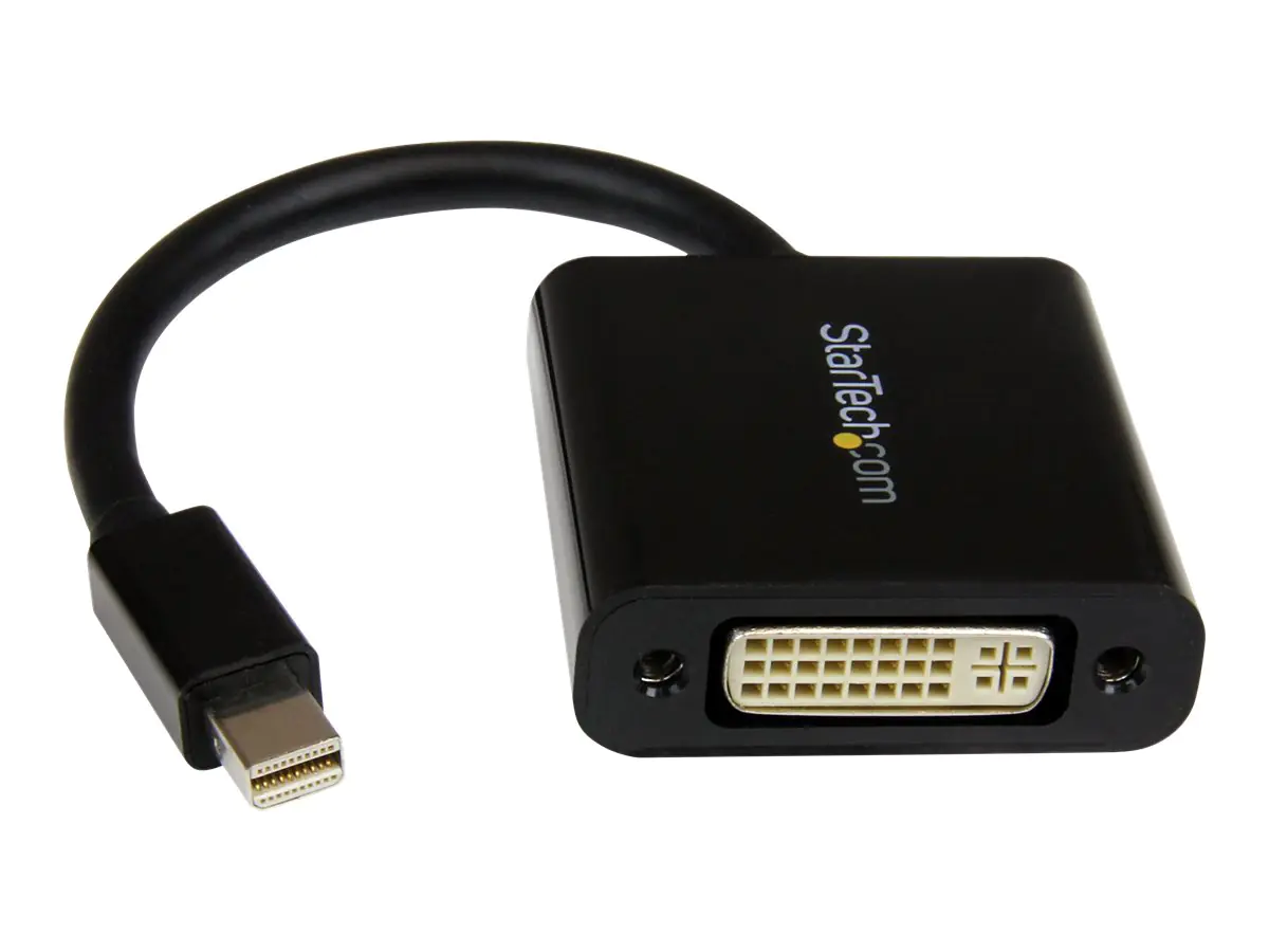 StarTech Mini DisplayPort auf DVI Adapter Konverter - 1 x Mini DP (Stecker) - DVI-I (Buchse) - maximale Auflösung 1920x1200 - DVI-Adapter - Mini DisplayPort (M) zu DVI-I (W) - 17 cm - Schwarz