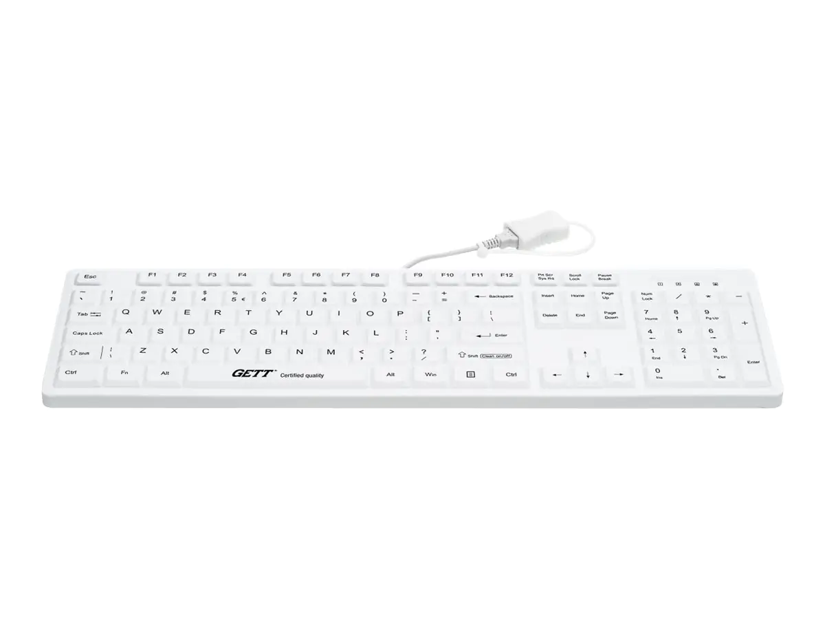 CleanType Easy Protect TKG-105-GCQ-IP68-KGEH-WHITE-USB-CH - Tastatur - waschbar - USB - Tschechisch - weiß