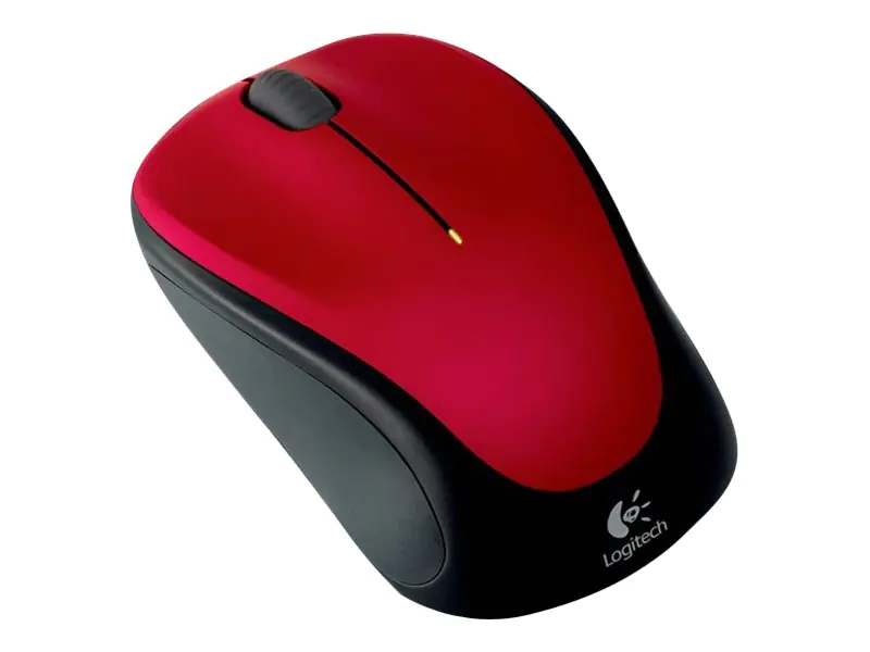 Logitech M235 - 2nd Generation - Maus - rechts- und linkshändig - optisch - kabellos - 2.4 GHz - kabelloser Empfänger (USB) - Rot