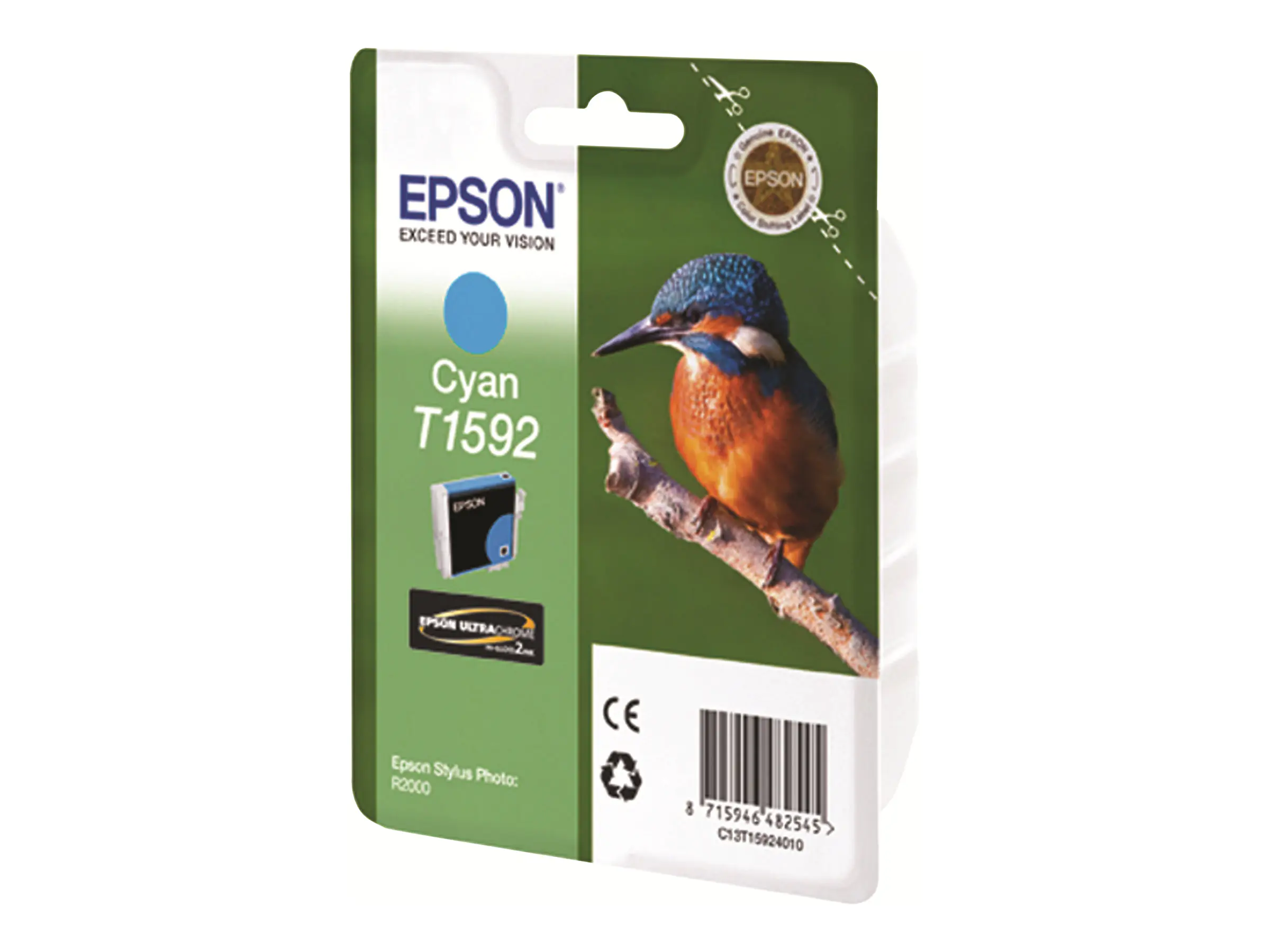 Epson T1592 - 17 ml - Cyan - Original - Blisterverpackung - Tintenpatrone - für Stylus Photo R2000