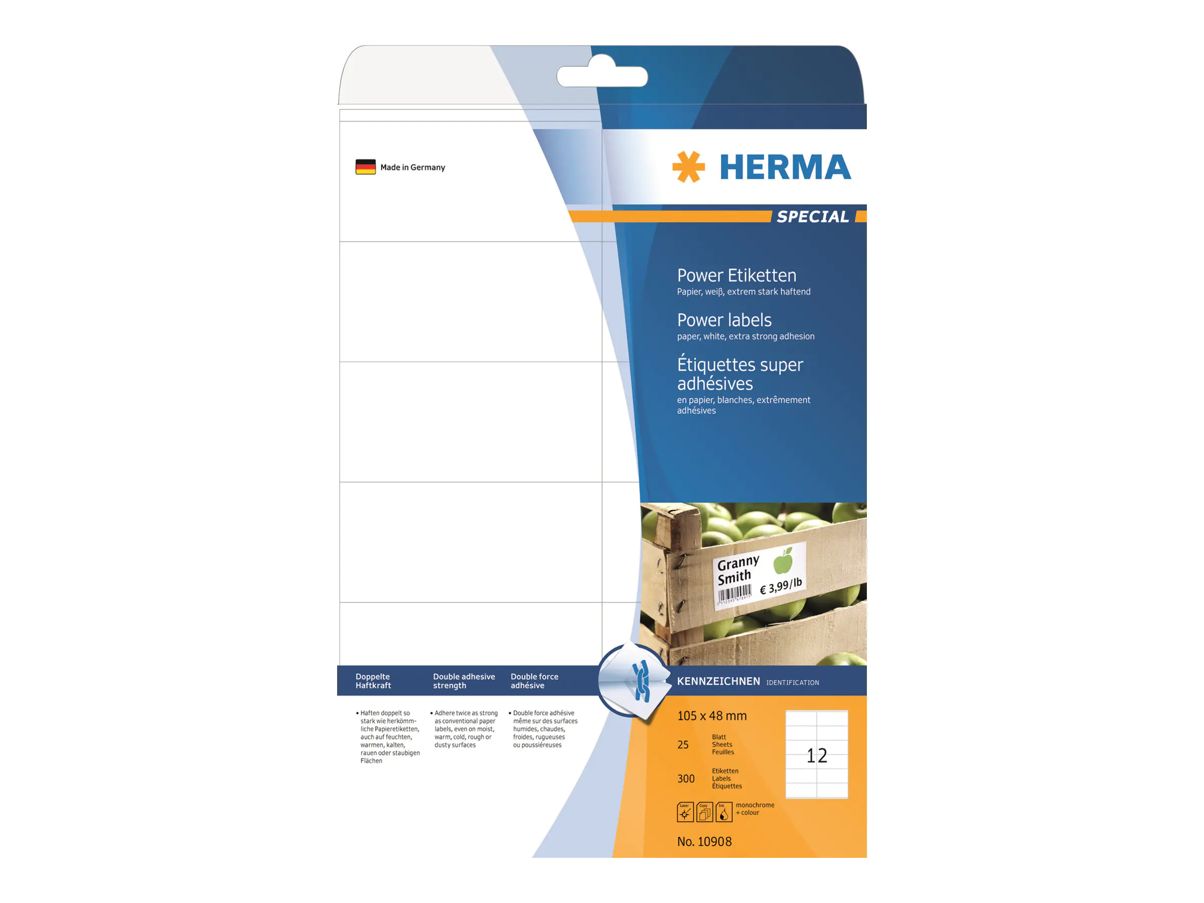 HERMA Etikett 10908 105x48mm weiß 300 St./Pack.
