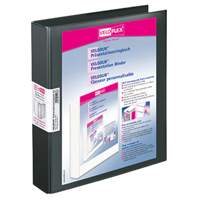 Veloflex Präsentationsringbuch VELODUR 1143180 A4 2-Rg 25mm sw