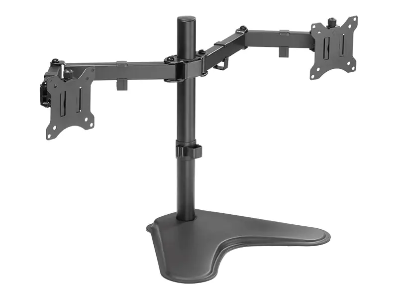 LogiLink - Aufstellung - einstellbarer Arm - für 2 LCD-Displays - Schwarz - Bildschirmgröße: 43.2-81.3 cm (17"-32") - Schreibtisch