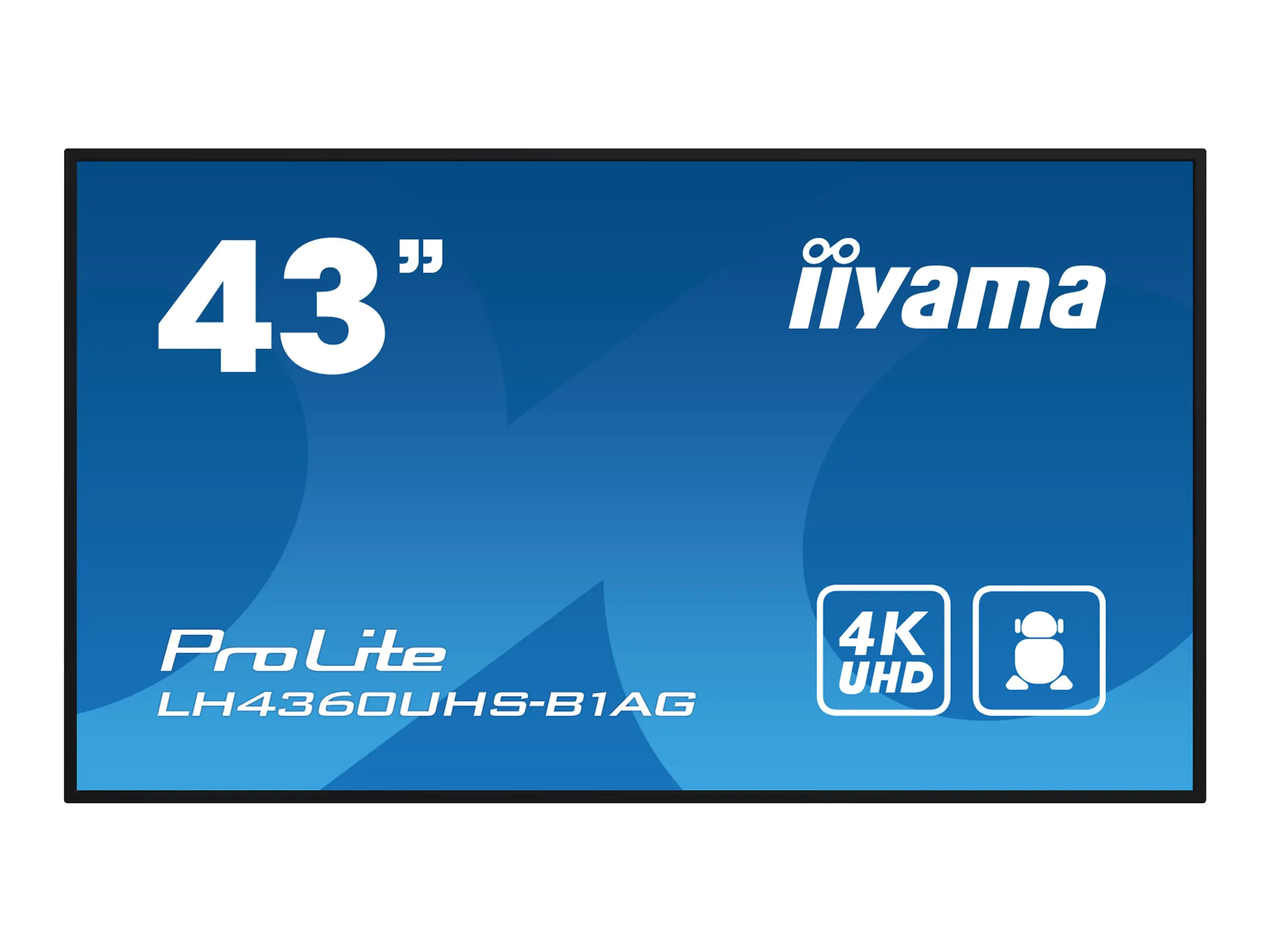 iiyama ProLite LH4360UHS-B1AG - 109 cm (43") Diagonalklasse (108 cm (42.5") sichtbar) LCD-Display mit LED-Hintergrundbeleuchtung - Digital Signage - mit mit SoC Mediaplayer - 4K UHD (2160p) 3840 x 2160 - Edge-Beleuchtung - Schwarz, matte Oberfläche