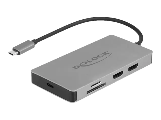 Delock - Dockingstation - USB-C - 2 x HDMI - 1GbE