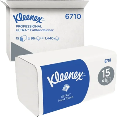 Kleenex Papierhandtuch Ultra Super Soft 6710 weiß 15x96Bl./Pack. Kleenex Papierhandtuch Ultra Super Soft 6710 weiß 15x96Bl./Pack.