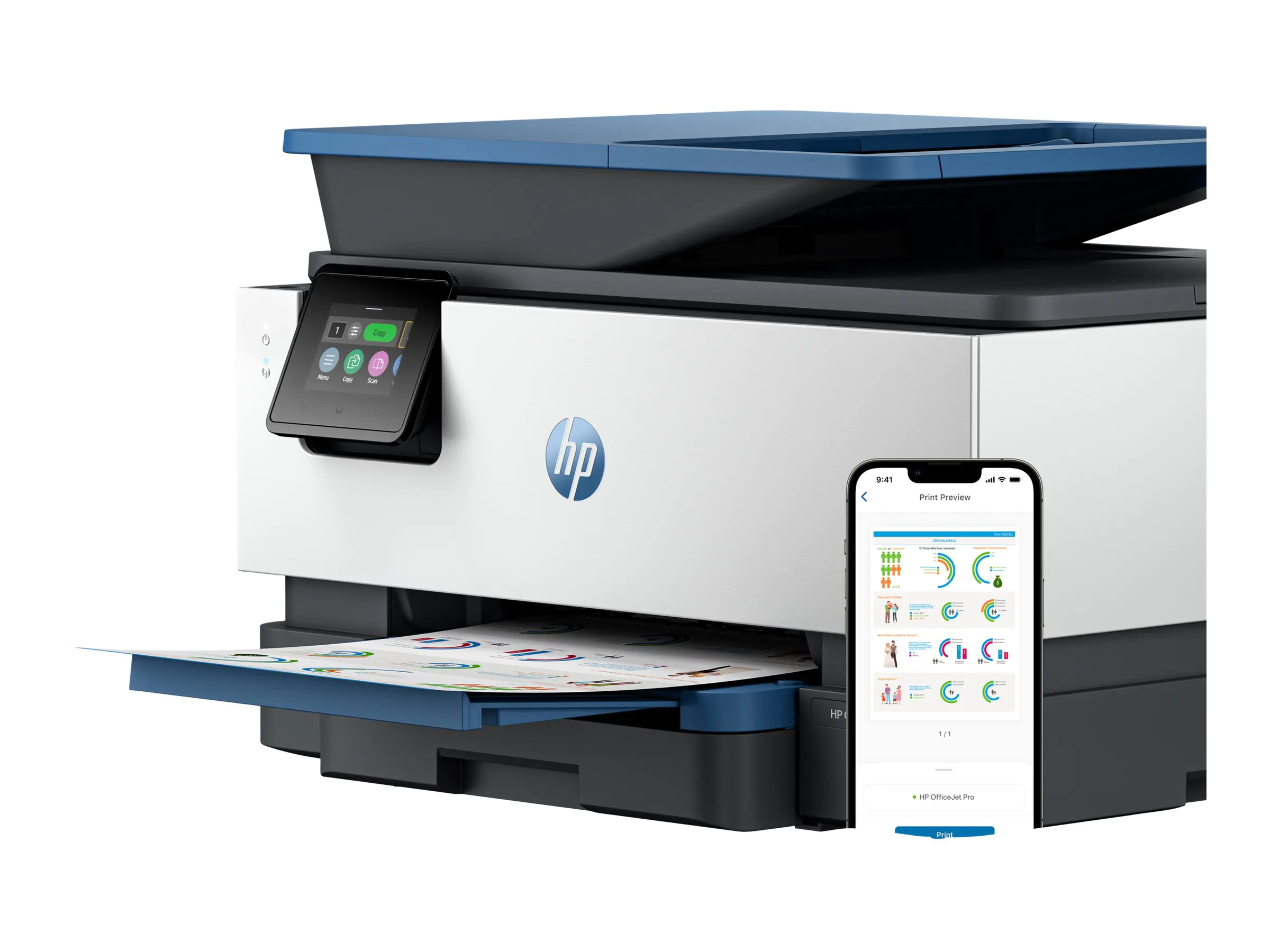 HP Officejet Pro 9125e All-in-One - Multifunktionsdrucker - Farbe - Tintenstrahl - Legal (216 x 356 mm) 403X5B#629