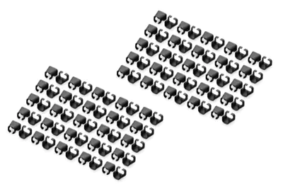 DIGITUS Kabelclips mit Farbcodierung - für Patch-Kabel - Schwarz (Packung mit 100)