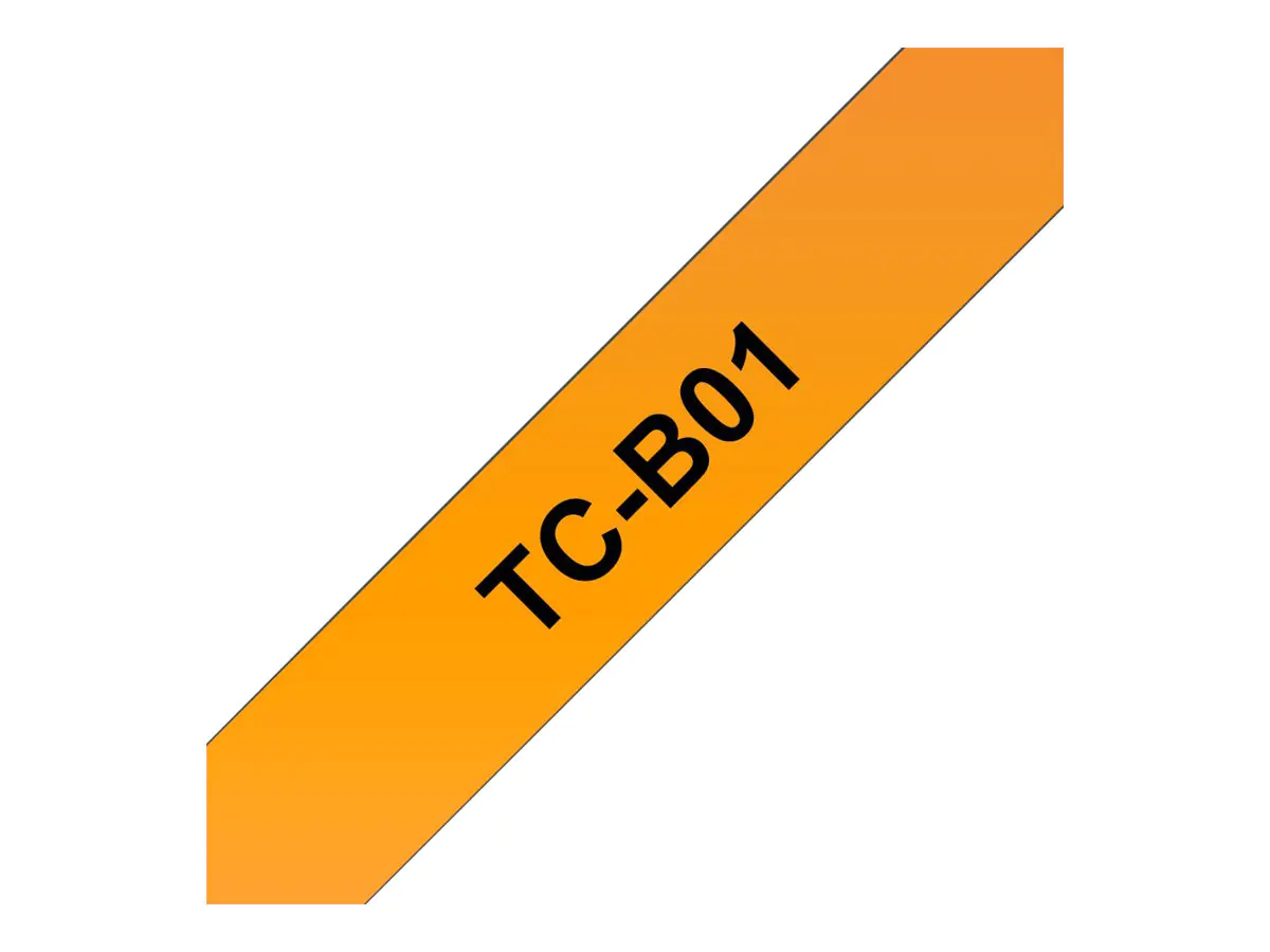 Brother TCB01 - 12 mm x 6.7 m - schwarz auf fluoreszierendem orange - laminiertes Band - für P-Touch PT-2000, PT-3000, PT-500, PT-5000, PT-8E Brother TCB01 - 12 mm x 6.7 m - schwarz auf fluoreszierendem orange - laminiertes Band - für P-Touch PT-2000, PT-3000, PT-500, PT-5000, PT-8E