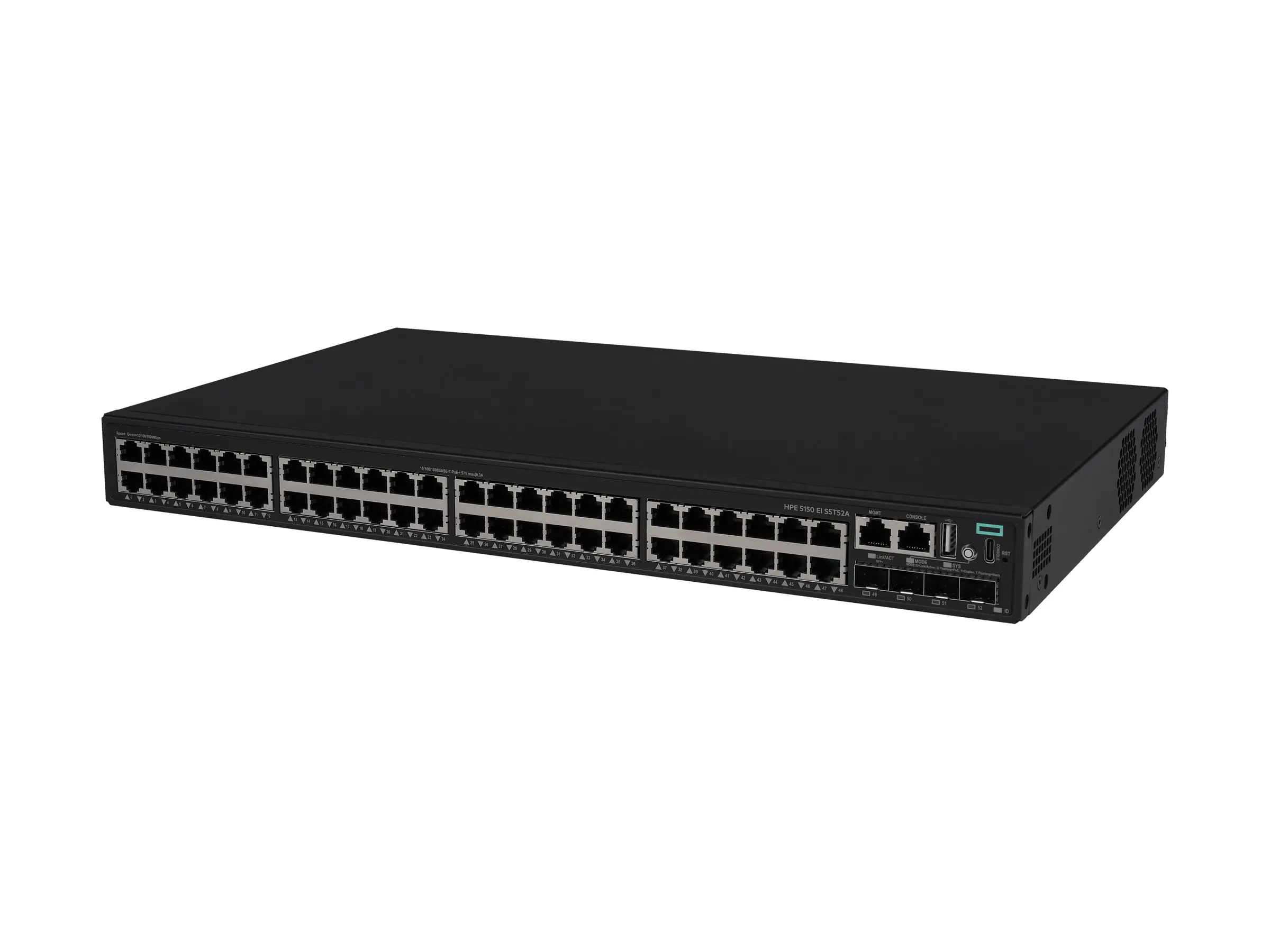 HPE Networking Comware 5150EI 48p 10M/100M/1G PoE+ 4p SFP+ 1G/10G Switch - Switch - L3 - managed - 48 x 10/100/1000Base-T (PoE+) S5T52A#ABB