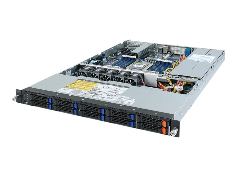 Gigabyte R152-Z31 (rev. 100) - Server - Rack-Montage - 1U - 1-Weg - keine CPU - RAM 0 GB - SATA/PCI Express - Hot-Swap 6.4 cm (2.5") Schacht/Schächte - keine HDD - AST2500 - GigE - kein Betriebssystem - Monitor: keiner