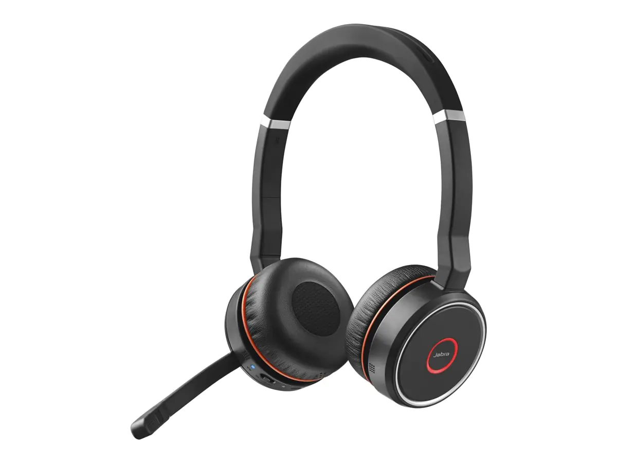 Jabra Evolve 75 SE MS Stereo - Headset - On-Ear - Bluetooth - kabellos - aktive Rauschunterdrückung - USB - Zertifiziert für Microsoft Teams - für LINK 380a MS