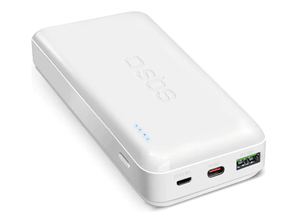 SBS Powerbank - 20000 mAh - 20 watt - 3 A - PD, AFC - 2 Ausgabeanschlussstellen (USB, USB-C) TTBB20000PD20W