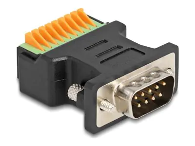 Delock Serieller Adapter - 9-poliger Anschlussblock zu DB-9 (M)