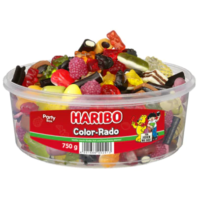 HARIBO Fruchtgummi Color-Rado 750 g/Pack. HARIBO Fruchtgummi Color-Rado 750 g/Pack.