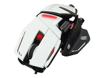 Mad Catz R.A.T.8+ - Maus - optisch - 11 Tasten - kabelgebunden - USB - weiß