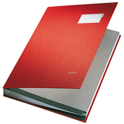 Leitz Unterschriftsmappe 57000025 DIN A4 20Fächer Graupappe rot Leitz Unterschriftsmappe 57000025 DIN A4 20Fächer Graupappe rot