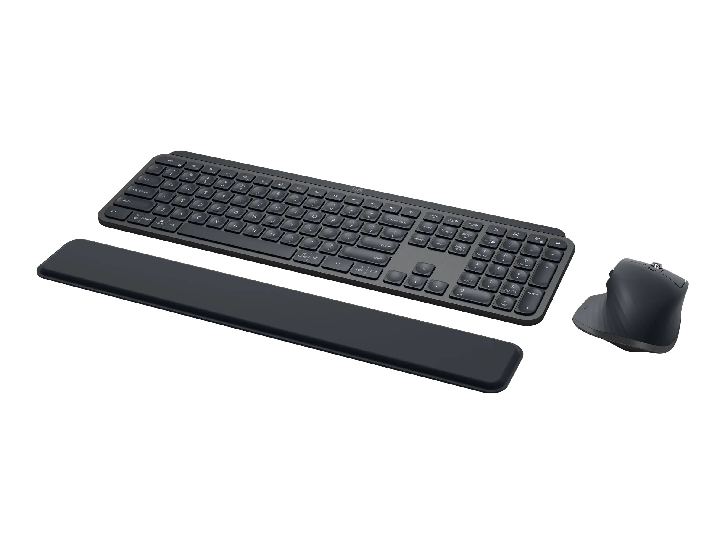 Logitech MX Keys Combo for Business | Gen 2 - Tastatur-und-Maus-Set - hinterleuchtet - kabellos - Bluetooth LE - QWERTZ - Schweiz - Graphite
